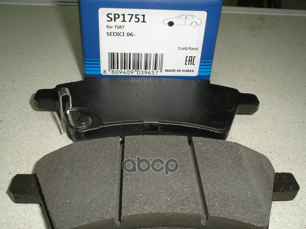 Sp1751_колодки Дисковые Передние! Fiat Sedici, Suzuki Sx4 1.5i/1.6i/1.9ddis 06 Sangsin Brake Sp1751 Sangsin brake арт. SP1751