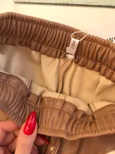 Pants Trousers Women Drawstring Female High-Waist WOTWOY Spliced Loose Autumn Straight