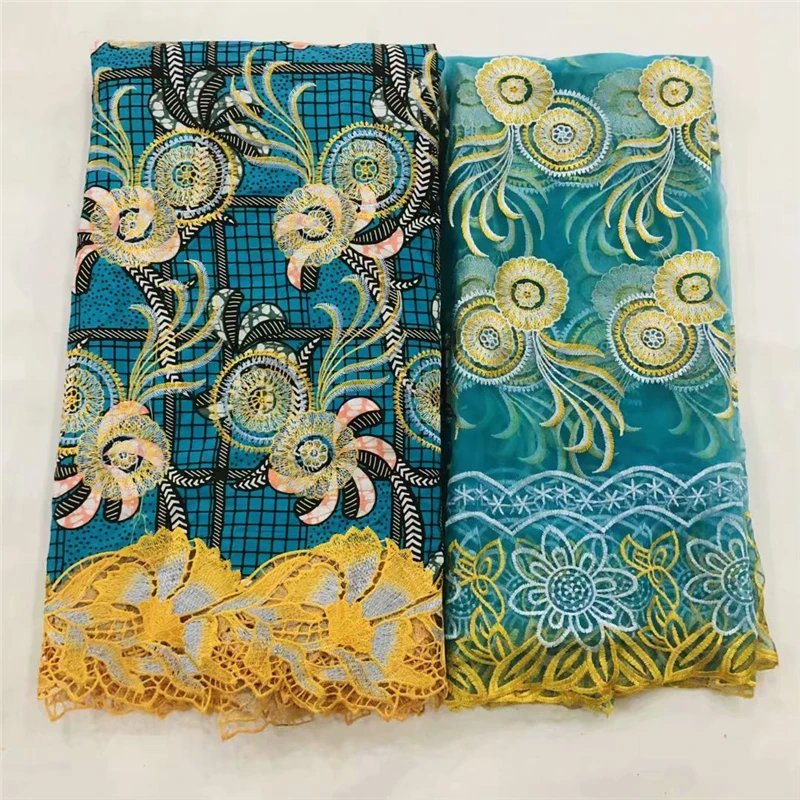 Высококачественная кружевная ткань, Анкара, восковая кружевная ткань, африканская кружевная ткань, воск, шнур кружева для женщин, свадебное платье 070529