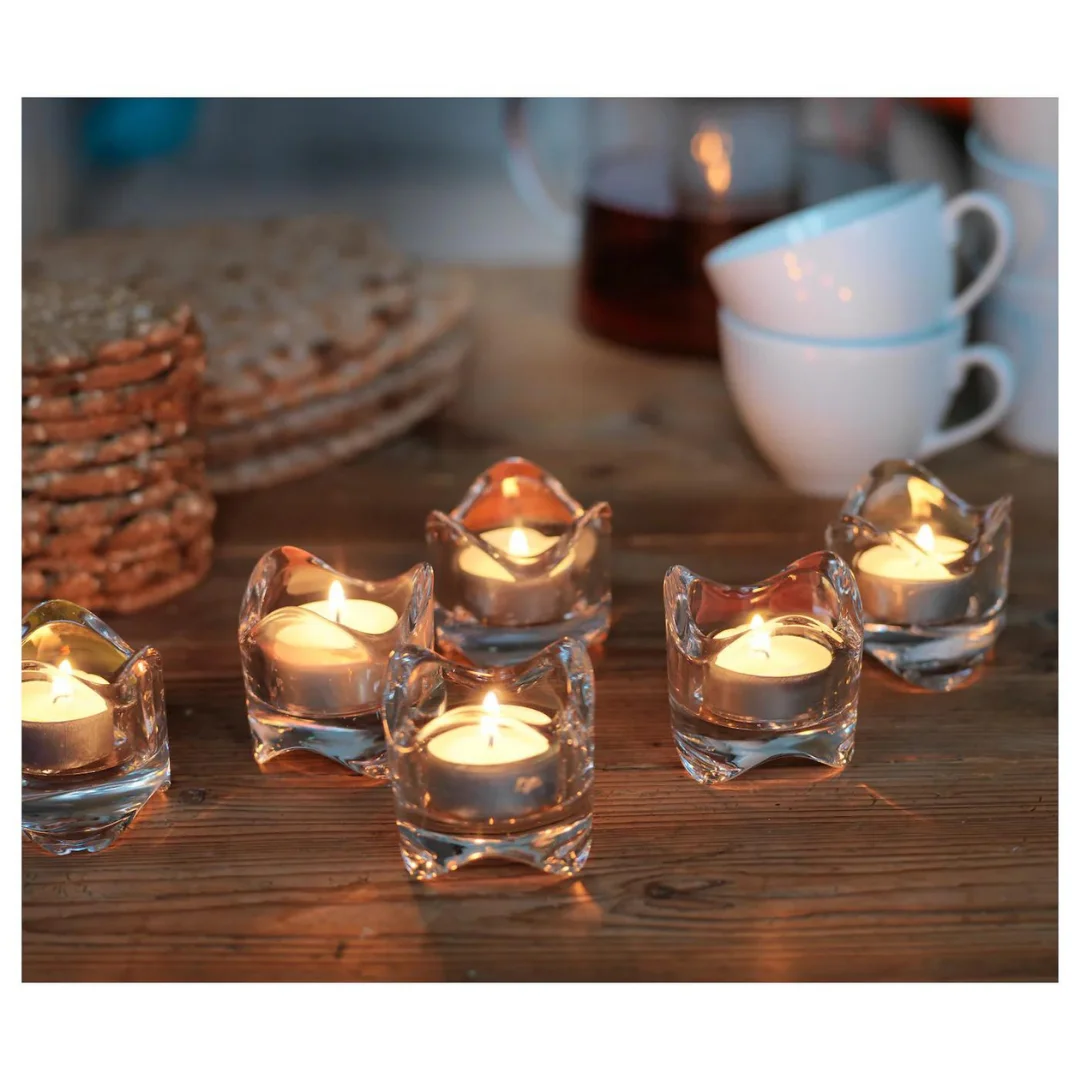 10Pcs Tealight Candles Smokeless Small Lightweight Drip-less Wax Paraffin Tea  Candles White With Aluminium Sheath For Home