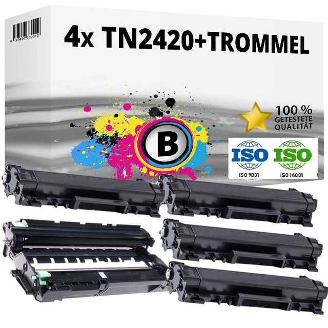 4 toner tn2420 + dr2400 drum compatible for Brother dcp-l2550dn hl-l2310d  l2350 l2357dw