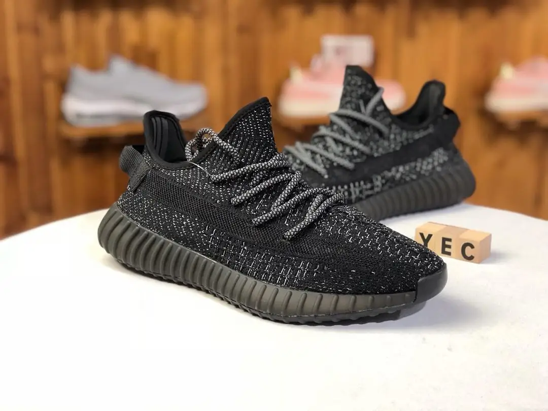 Sneakers for men women and Adidas Yeezy Boost 350 V2 black reflective - AliExpress
