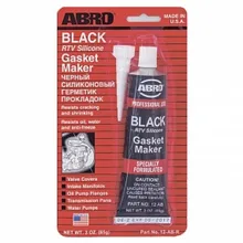 Герметик силиконовый черный 85гр ABRO до 260 США 12-AB-R