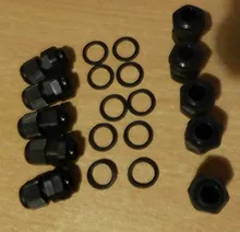 Cable impermeable glándula, conector de entrada IP68, PG7, 3-6,5 mm, PG9, PG11, PG13.5, PG16, PG19/21, blanco y negro, de plástico y nailon, 10 uds.