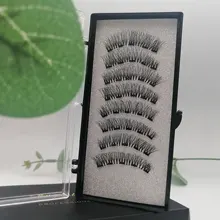 Pestañas postizas magnéticas 3D, 5 imanes, 4 pares, hechas a mano, naturales, de visón Artificial, con pinzas