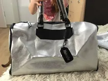 Luggage-Bag Duffel Sports-Bag Sac-De-Sport Fitness Yoga Women Silver in with Tag Big