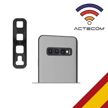 

ACTECOM Marco Protector de Camara para SAMSUNG GALAXY S10 Negro aluminio lente
