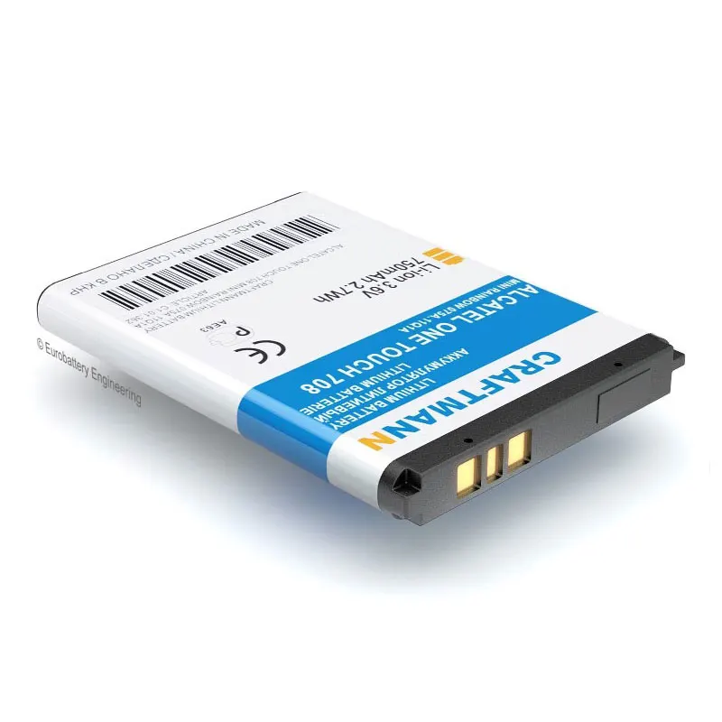 

Replacement Battery 750mAh ALCATEL ONE TOUCH 103/208/112/1030D/310/292/WX395/301/117/355 (CAB3010010C1/CAB2170000C1)