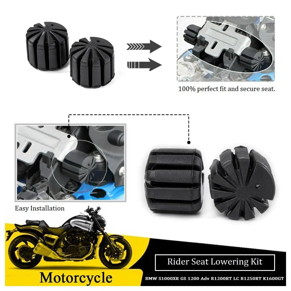 Motorcycle Rubber Rider Seat Lowering Kit For BMW R1200GS LC ADV