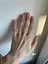 Huitan-anillos de promesa de amor para mujer, joyería de boda, cristal cuadrado pavimentado, circonita, anillo de compromiso de boda elegante, nuevo