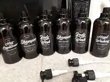 Botella de champú, dispensador de baño, Gel de ducha líquido, botella de prensa de champú, botella rellenable de jabón
