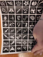 Glitter Templates Tattoo-Stencil Airbrush Small Flower Drawing Kids Women 1-Sheet Geometry