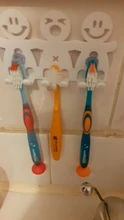 Toothbrush-Holder Bathroom-Sets Cartoon 5-Position Suction-Cup Wall-Mounted Smile Cute
