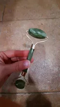 Rodillos de piedra de Jade para masaje Facial, Piedra Rosa de cuarzo Natural, para adelgazar la barbilla, estiramiento Facial, cuidado de la piel