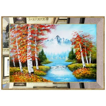 

Digital 3D Mirror Framed Luxury Glass Table 45 * 60 cm