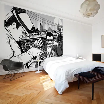 

Wall mural-New York, music, jazz… -300x231 cm