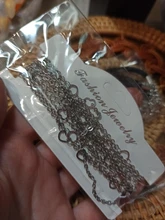 Cadena de acero inoxidable con cuentas de oro y corazón para pendientes, tobillera, collar, joyería, manualidades, bricolaje, 2M