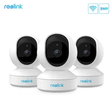Reolink – caméra de surveillance intérieure IP WIFI 3MP/2.4G, dispositif de sécurité sans fil, babyphone vidéo, Full HD, avec Audio bidirectionnel, E1, 3 paquets