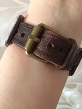 Reloj Retro de correa de cuero con hebilla para hombre, reloj Masculino, estilo Punk, Retro, Simple, ancho, marrón