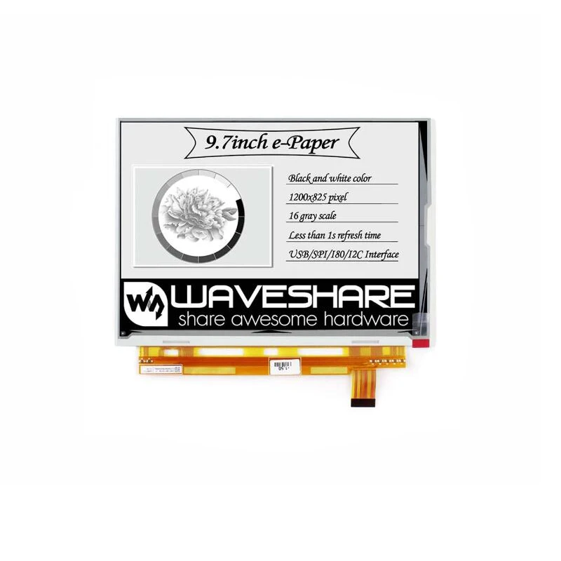 ShenzhenMaker магазин 1200*825, 9,7 дюймов E-Ink дисплей шляпа для Raspberry PiZero/Zero W/Zero WH/2B/3B/3B+, USB/SPI/I80/2c интерфейс