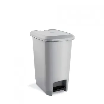 

Rectangular trash can with lid and Pedal Gray 15 liters 7house