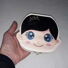 Caja de dientes de madera para bebé, organizador inglés para guardar dientes de leche, Umbilica, guardar regalos