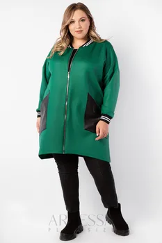 

Cardigan female artessa plus size, with a zipper, collar-stand.