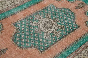 

112x208 Cm Green Handmade Overdyed Rug-4x7 Ft