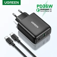 UGREEN PD Ladegerät 36W, Schnelle Ladung für iPhone 12 11 ,Quick Charge 3,0, USB Ladegerät für Xiaomi Samsung, Handy Ladegerät