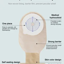 10 шт./лот; Экономичные сумки для колостомии с дренажным клапаном для взрослых; Цельный мешок для остомии с зажимом, разрезанный для 15-65 мм