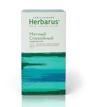 

Herbarus tea "Mint calm", green with additives, 24 bags