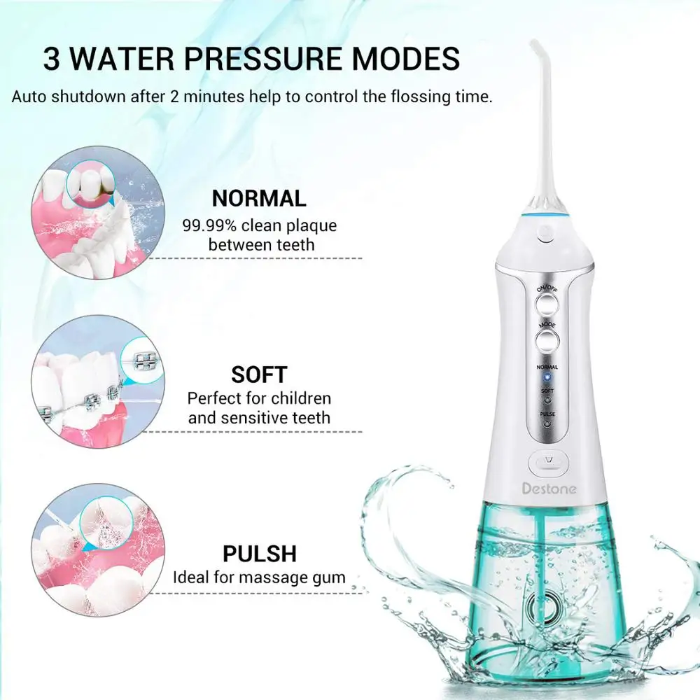 Deston ирригатор для полости рта портативная Вода Flosser перезаряжаемая зубная струя