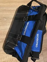 WORKPRO-Bolsa de herramientas de alta resistencia para hombe, organizador de utensilios de 14/15/16 pulgadas de gran capacidad, multibolsa, bandolera