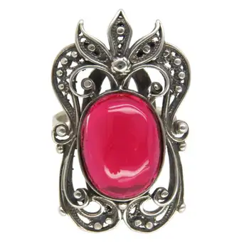 

Ring 925 silver Ruby big "Eastern tale" Ruby silver ring 78
