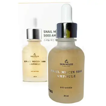 

Омолаживающая ampoule facial serum with extract of mutsin snails and collagen the skin House snail mucin 5000 ampoule