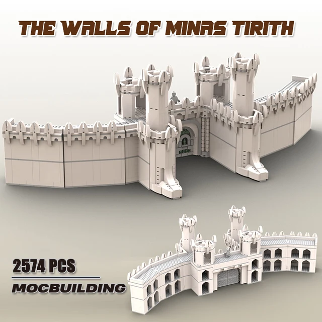 MOC The Walls of Minas-Tirith Famous Film Building Blocks Ultimate Collector Series DIY Assembly Bricks Children Toys Gifts 1