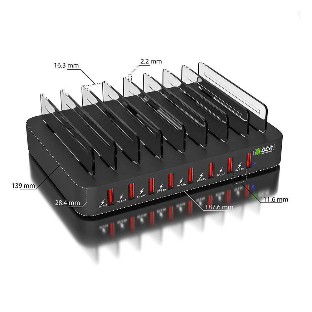 GCR Smart Зарядное устройство на 8 USB port кабель для зарядки телефона андройд смартфона