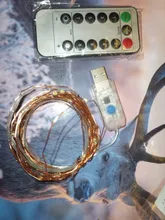 Fairy-String-Lights Garland Copper-Wire-Lamp Remote-Control Party-Decoration Christmas