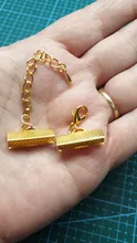 10 unids/lote de broches de cierre de cuerda de cuero con cadenas, cierres de langosta, conectores para pulsera, accesorios para fabricación de joyas Diy