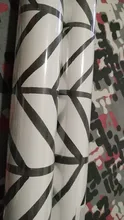 Self Adhesive Peel and Stick Stripes Herringbone Wallpaper Modern Pvc Black White Vinyl