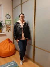 Jacket Women Basic-Coat Moto Aelegantmis Faux-Leather Plus-Size Winter Outerwear Autumn