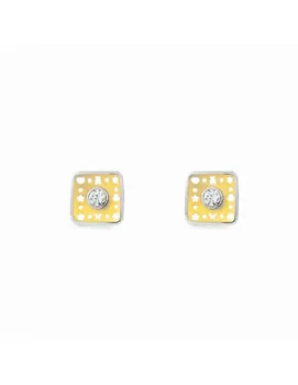 

Earrings Girl Square gold Two Color with cubic zirconia
