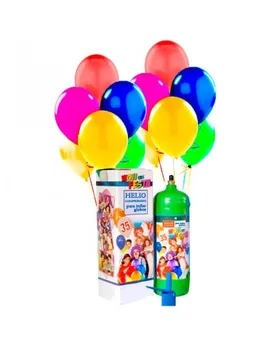 

Cylinders Disposable Helium 0. 25m3 with 30 Metallic Balloons and Bows