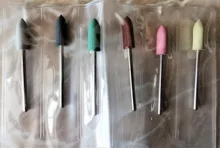 Brocas de silicona para uñas, juego de brocas rotativas eléctricas, limas para pulidor de manicura y pedicura, accesorios para máquina, herramientas, 6 uds.