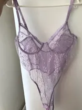 Yimunancy-Body de encaje Floral para mujer, Body transparente Sexy de peluche, monos ajustados para mujer 2020