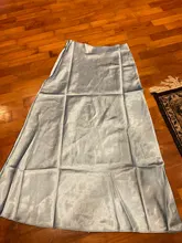 Mnealways18-falda de seda satinada para mujer, Falda larga de cintura alta, color púrpura, elegante, para oficina, Primavera, 2020