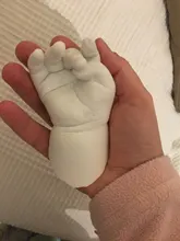 Kit de huella impresa a mano para bebé, molde de yeso 3D, recuerdo para recién nacido, huella impresa a mano, sin tinta, no tóxico, foto artesanal