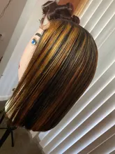 Celie Bob-Peluca de cabello humano liso con encaje frontal, postizo de pelo liso con cierre de 4x4 de densidad 150