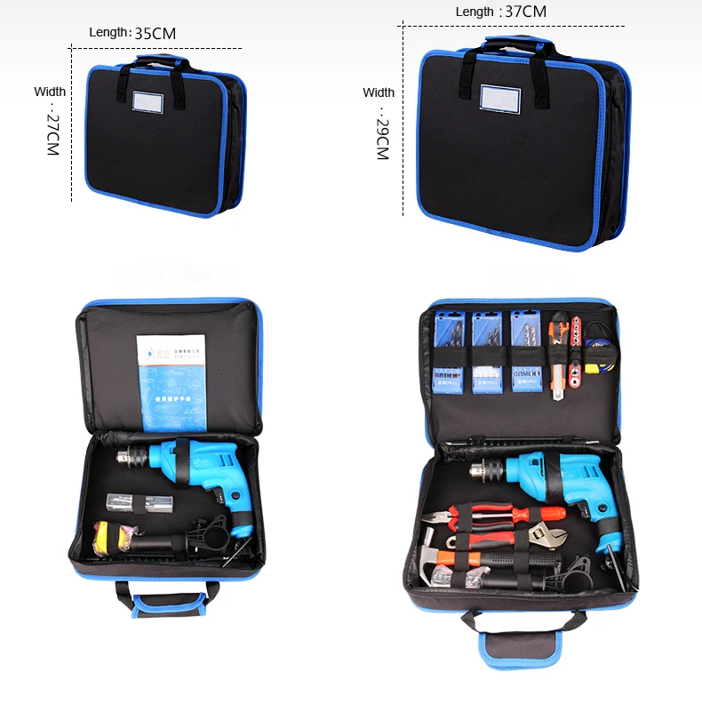 Многофункциональная домашняя сумка для инструментов 370x290 мм электрик инструмент Электрический дрель кошелек для хранения холст утолщение ящик для инструментов чехол