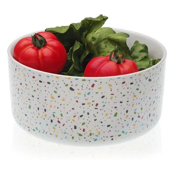 

Salad Bowl Vivid Terrazzo Porcelain (22,2 x 11 x 22,2 cm)